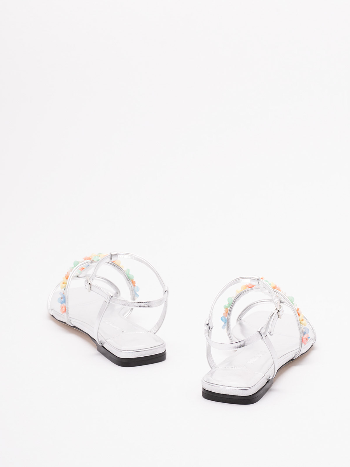 Jimmy Choo サンダル - マルチカラー | GWYNDAISYFLATEQNSILVERMULTI