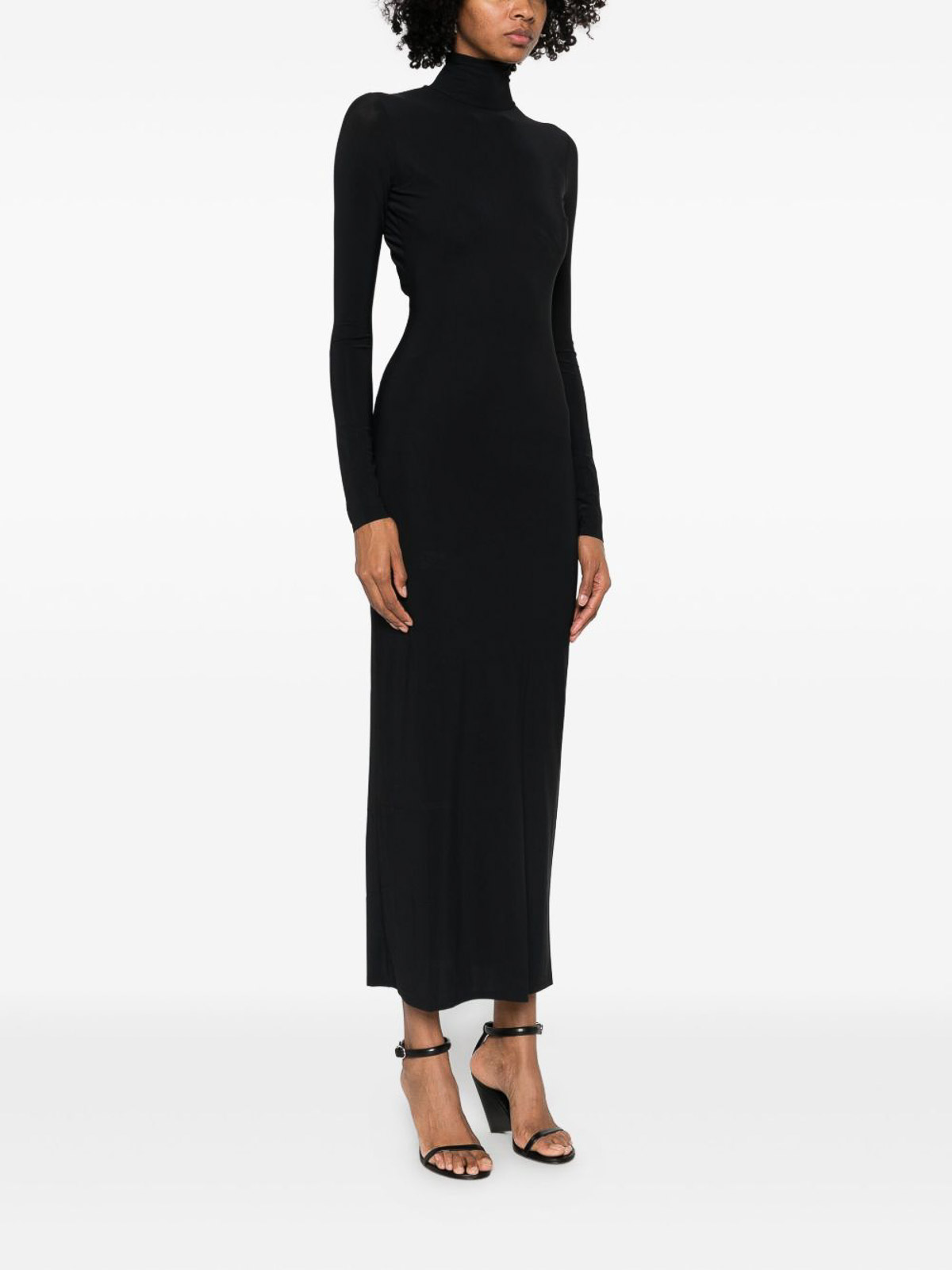 Amazuìn Maxi Dress With Open Back In Black