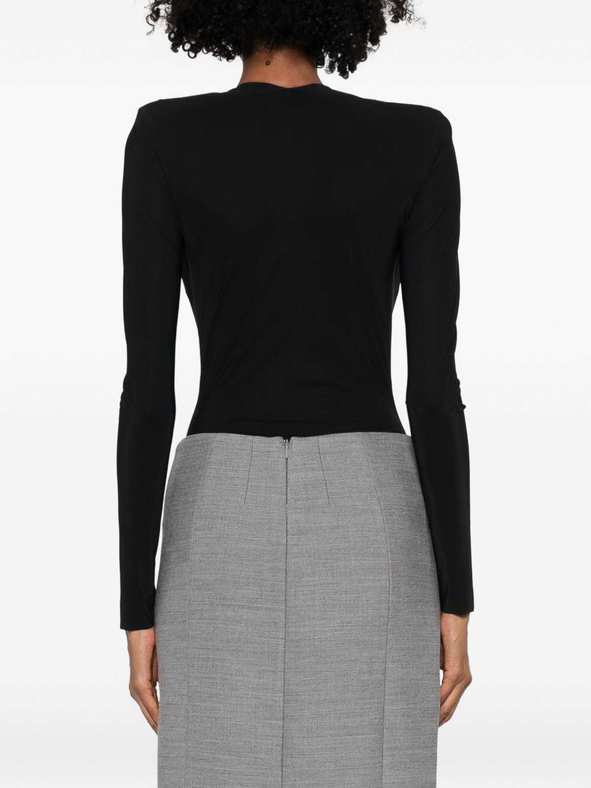Amazuìn V-neck Bodysuit In Black
