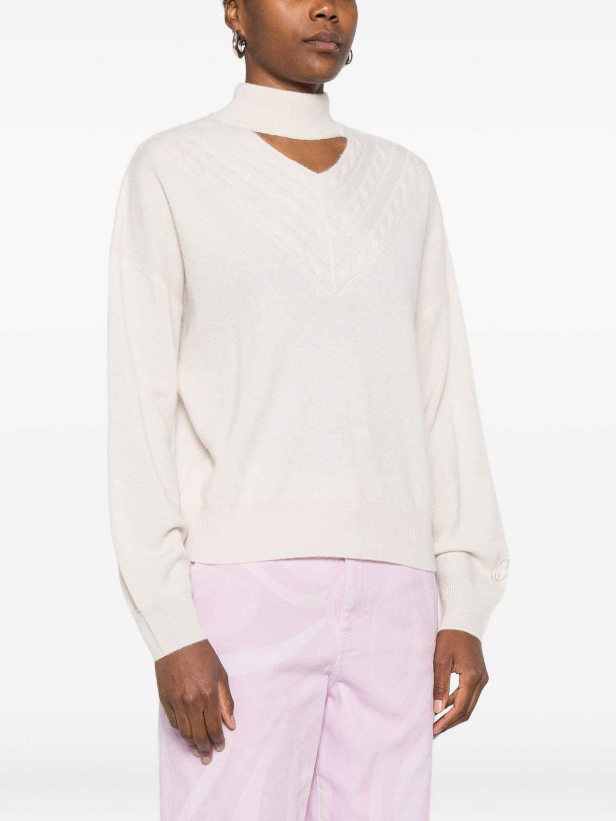 Blugirl Beige Wool And Cashmere Blend Sweater In Neutral