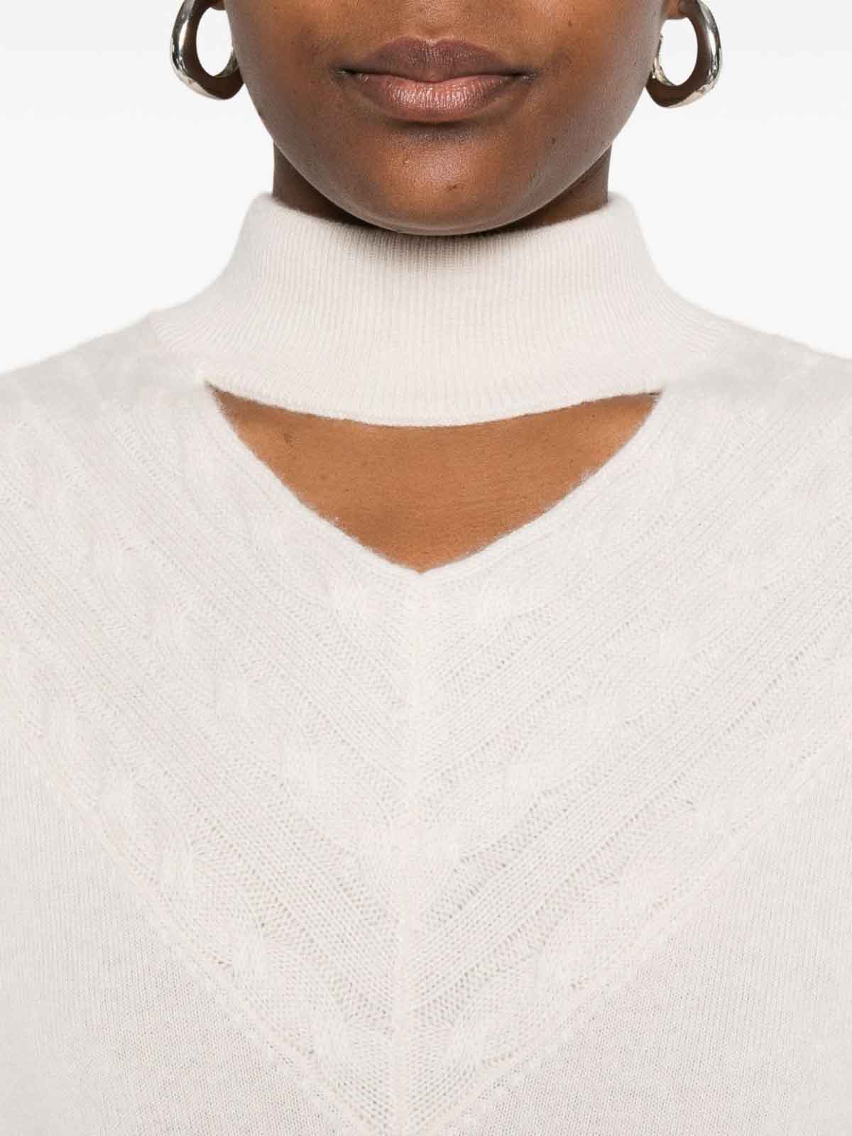 Blugirl Beige Wool And Cashmere Blend Sweater In Neutral