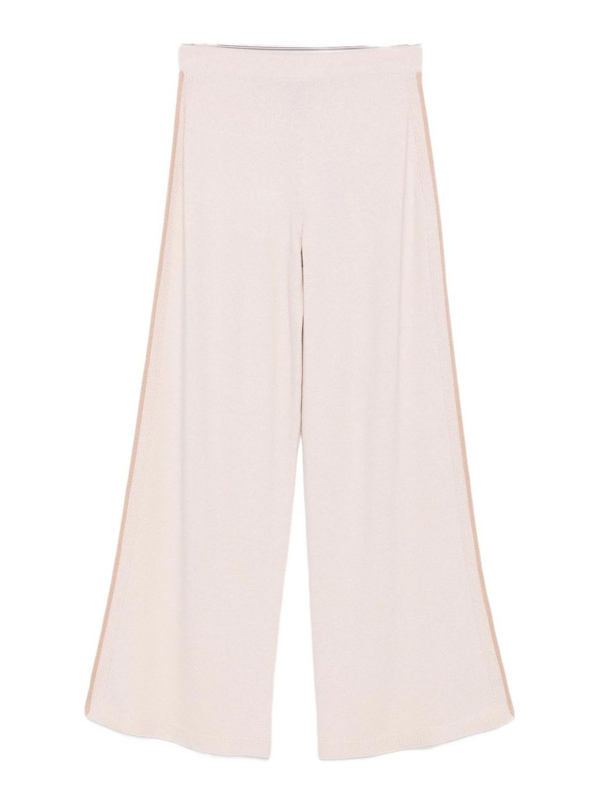 D Exterior Cream And Beige Wide-leg Trousers Crafted In Multi