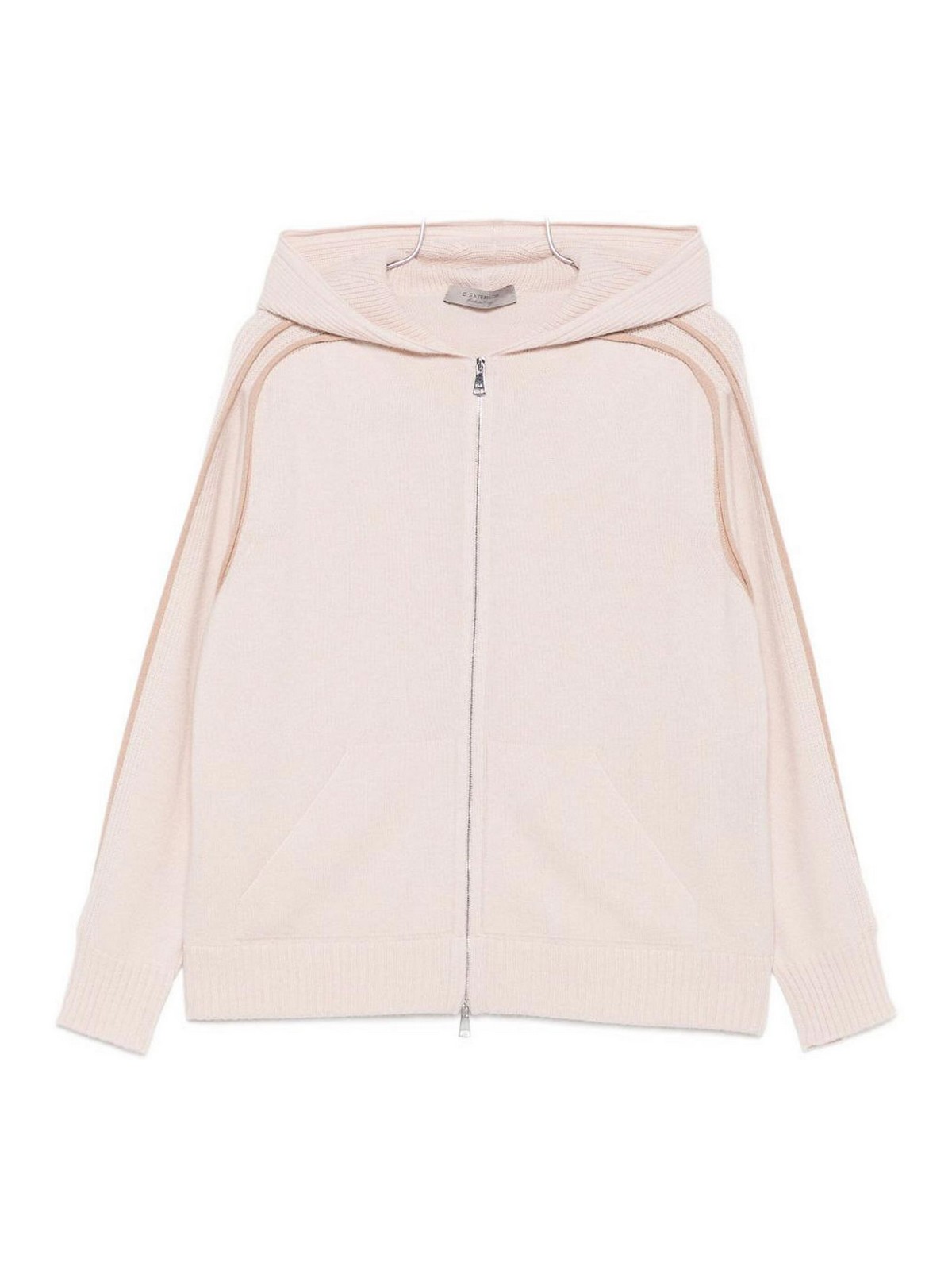 D Exterior White And Beige Cashmere Blend Sweatshirt In Pink