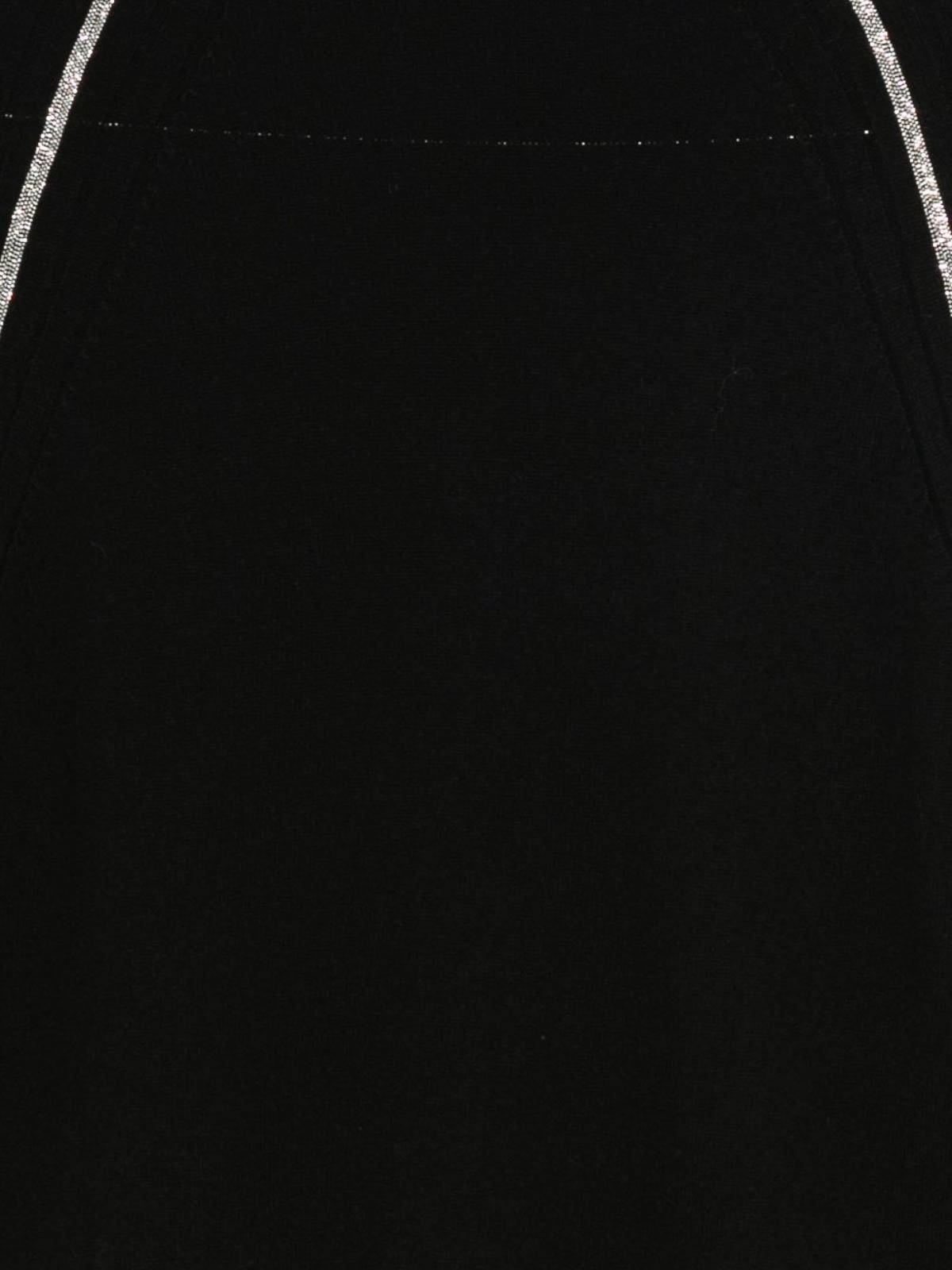 D Exterior Cashmere-blend High Neck Sweater With Metallic Accents In Black
