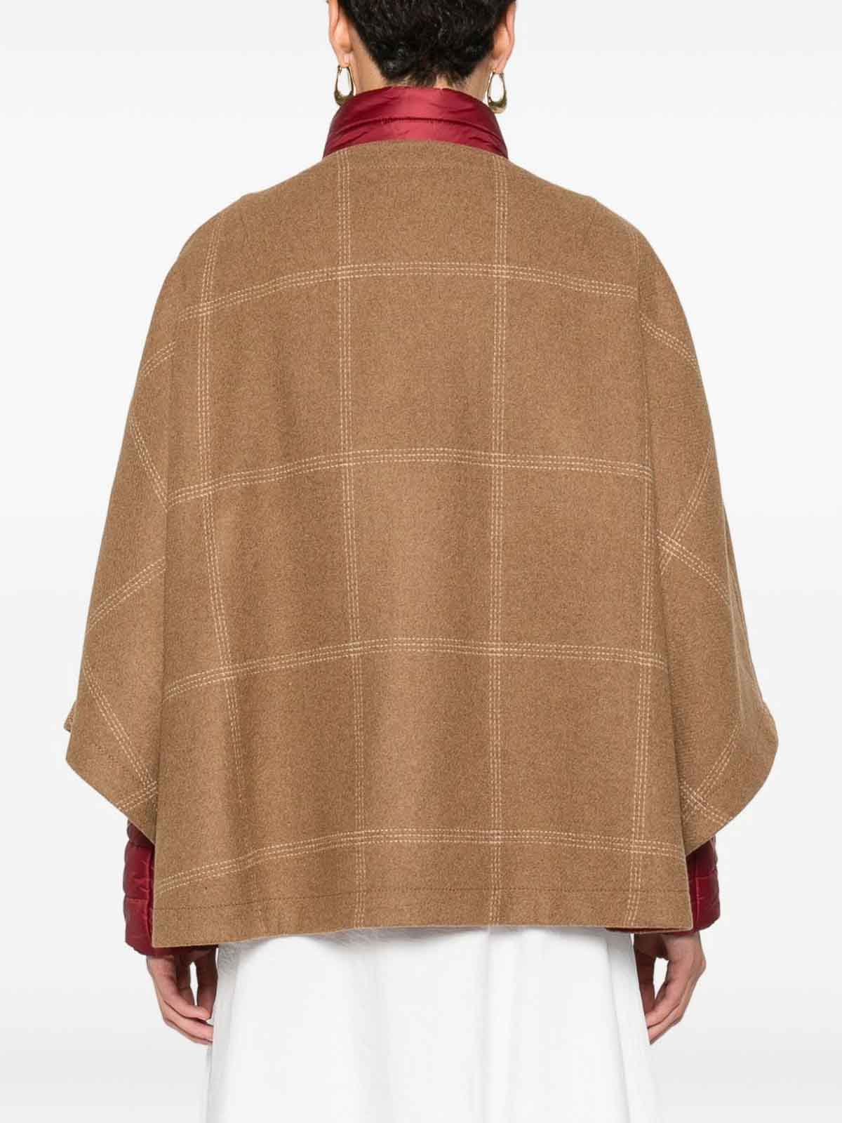 Fay Layered Beige Wool-blend Jackets In Brown