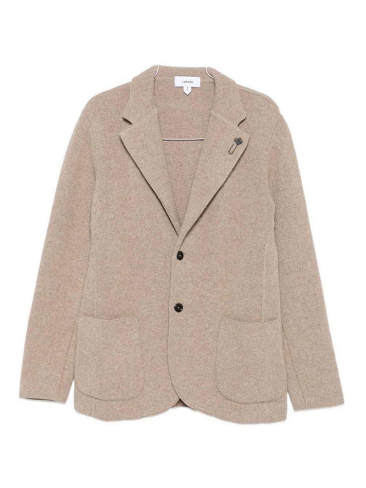 Lardini Beige Cashmere Blazer With Tailored Fit In Brown