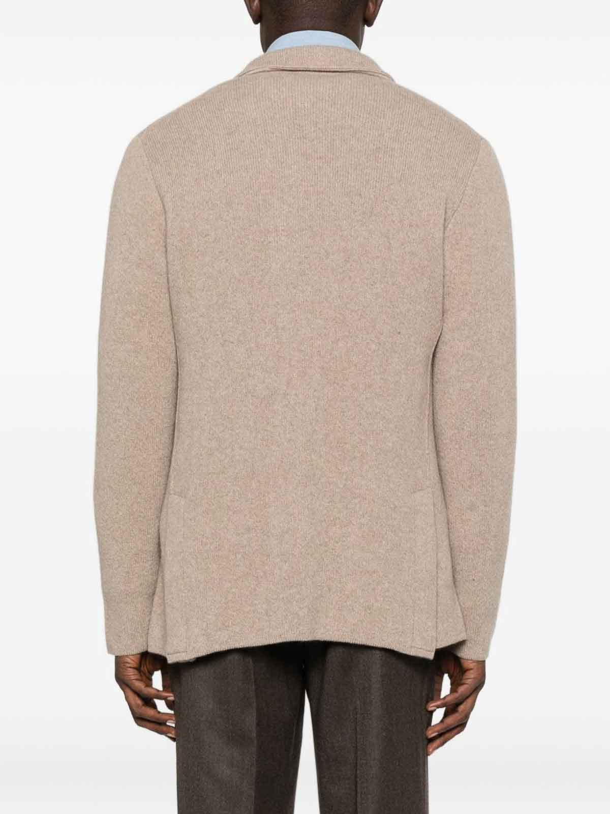Lardini Beige Cashmere Blazer With Tailored Fit In Brown