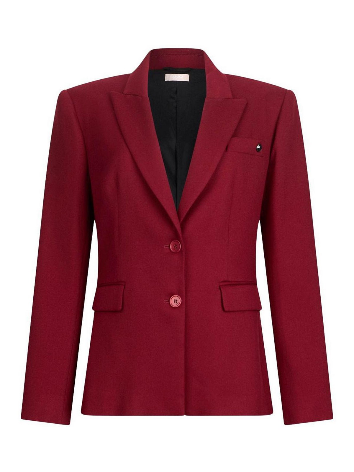 Liu •jo Gemstone-embellished Two-button Blazer In Gray