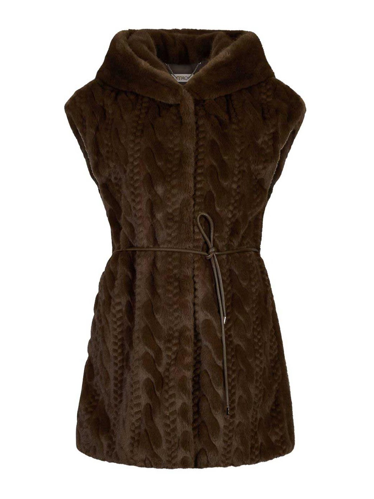 Liu •jo Fur Coat Liu Jo Woman Color Cocoa In Brown