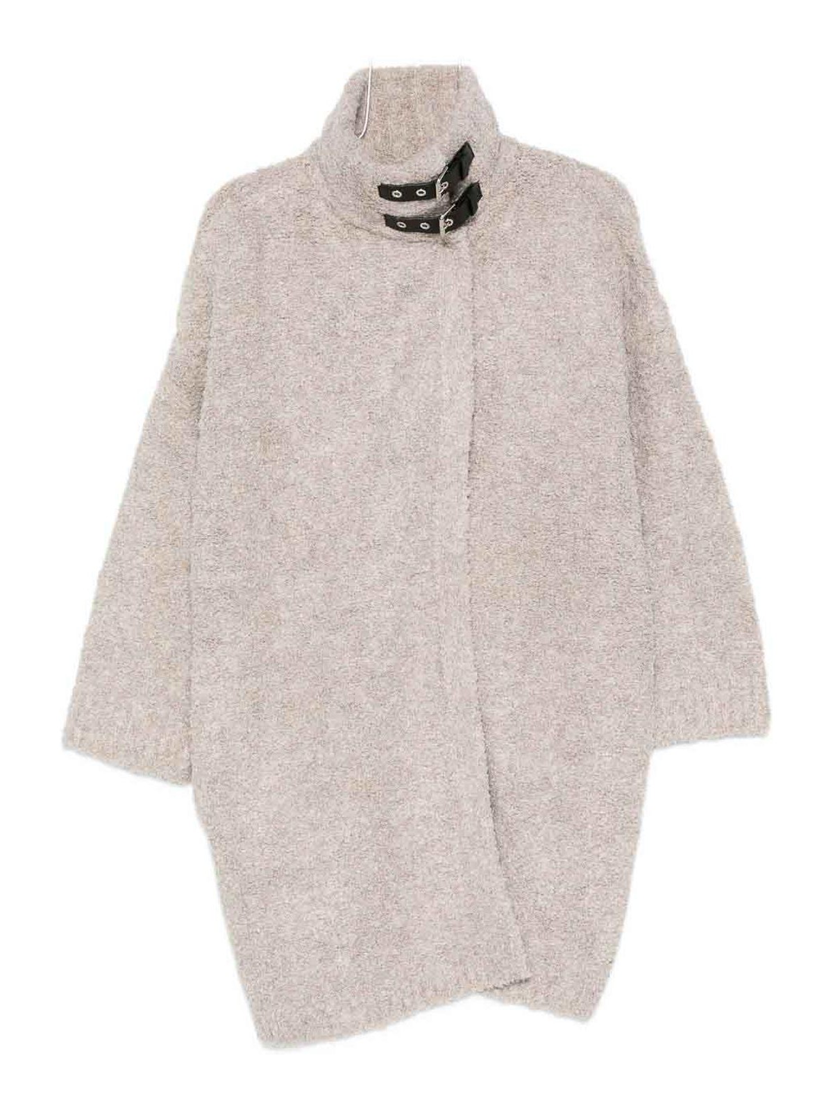 Liu •jo Beige Short Coat With High Collar In Neutral