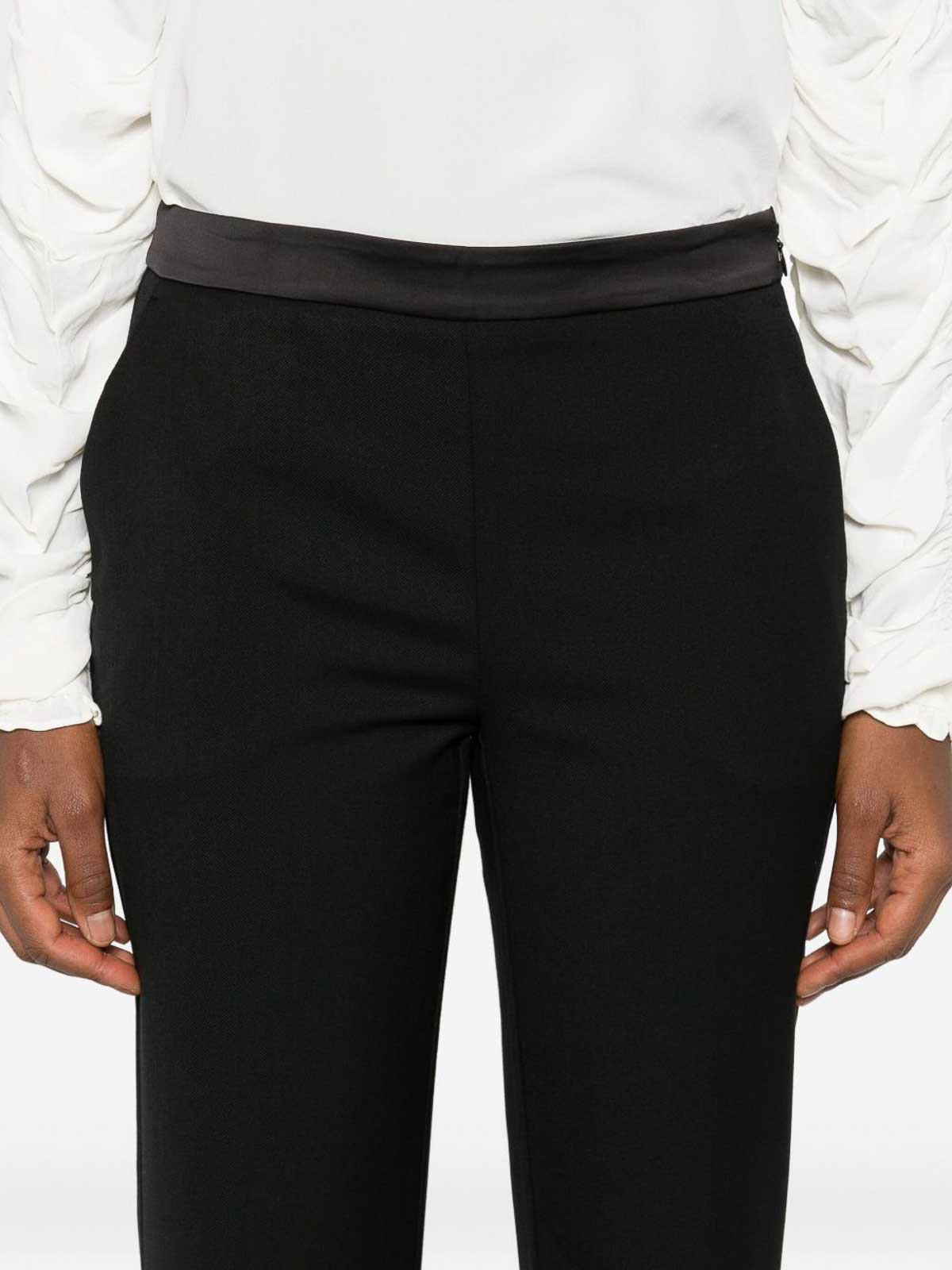 Twinset Straight-leg Casual Pants In Black