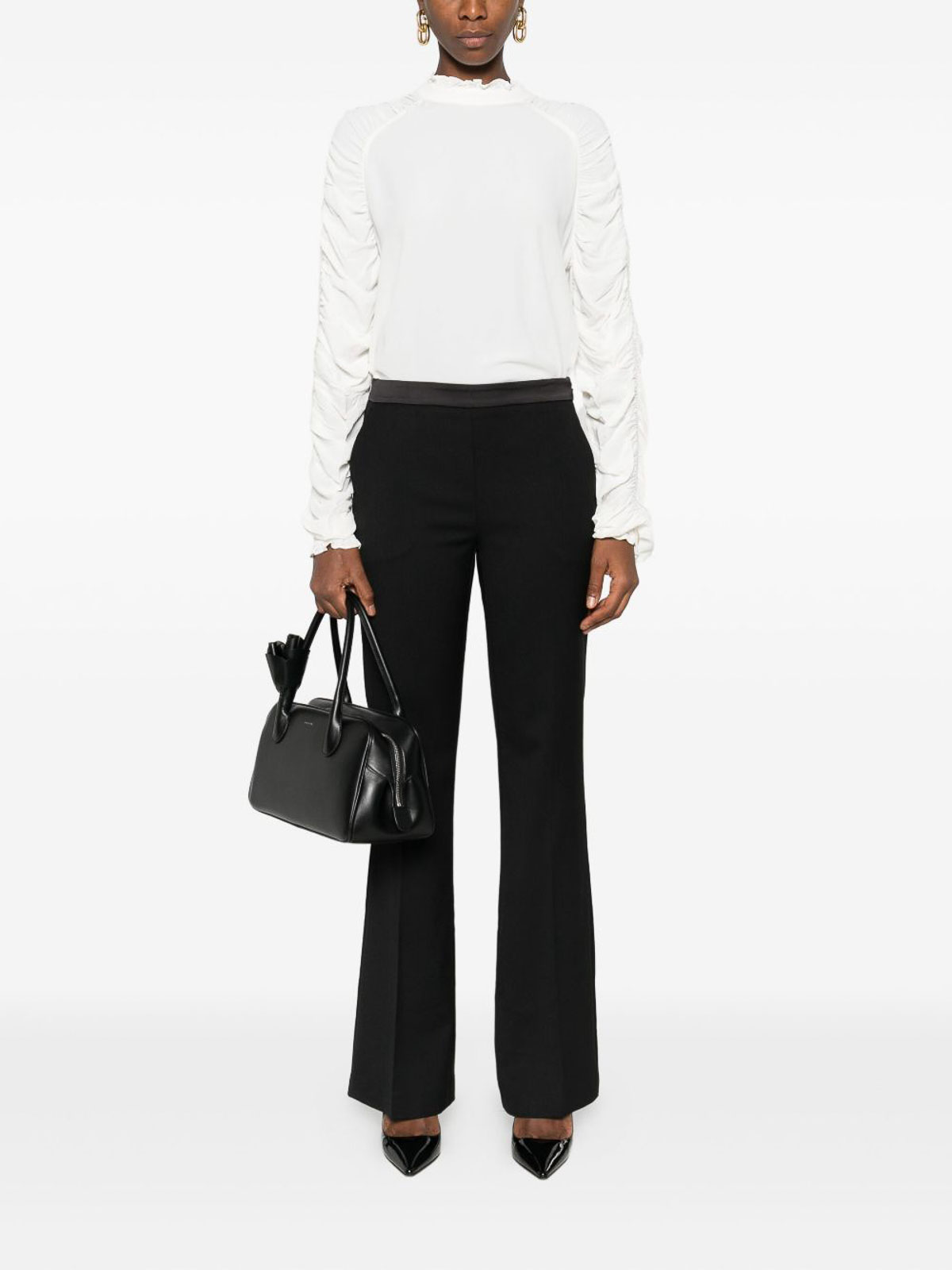Twinset Straight-leg Casual Pants In Black