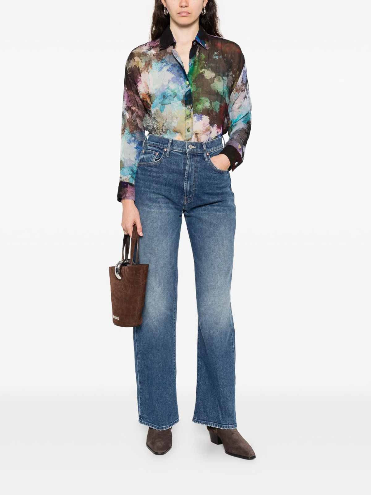 Mother Belt Loop Jeans In Blue