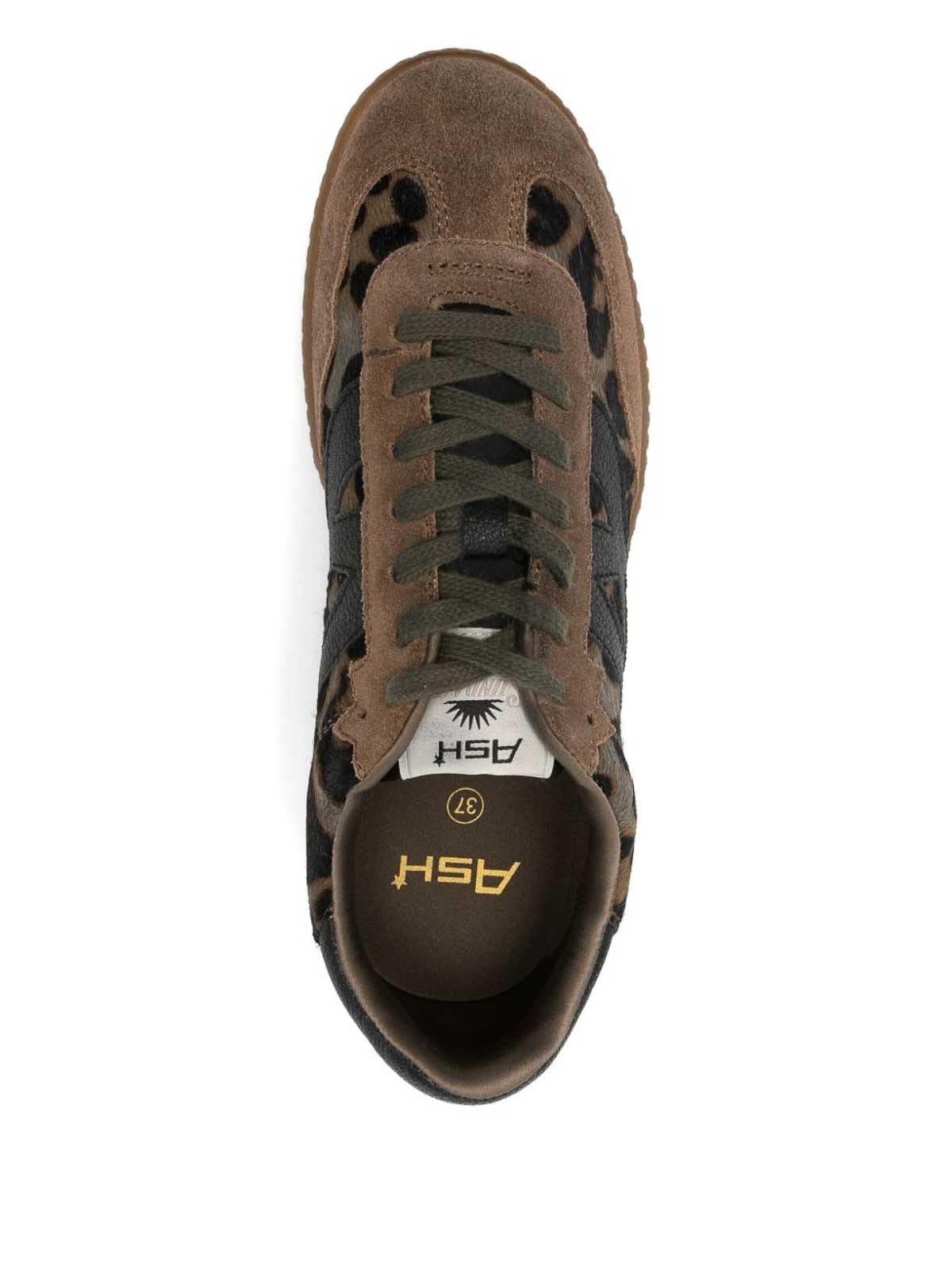 Ash Sunset Sneakers In Beige Suede And Leather In Brown