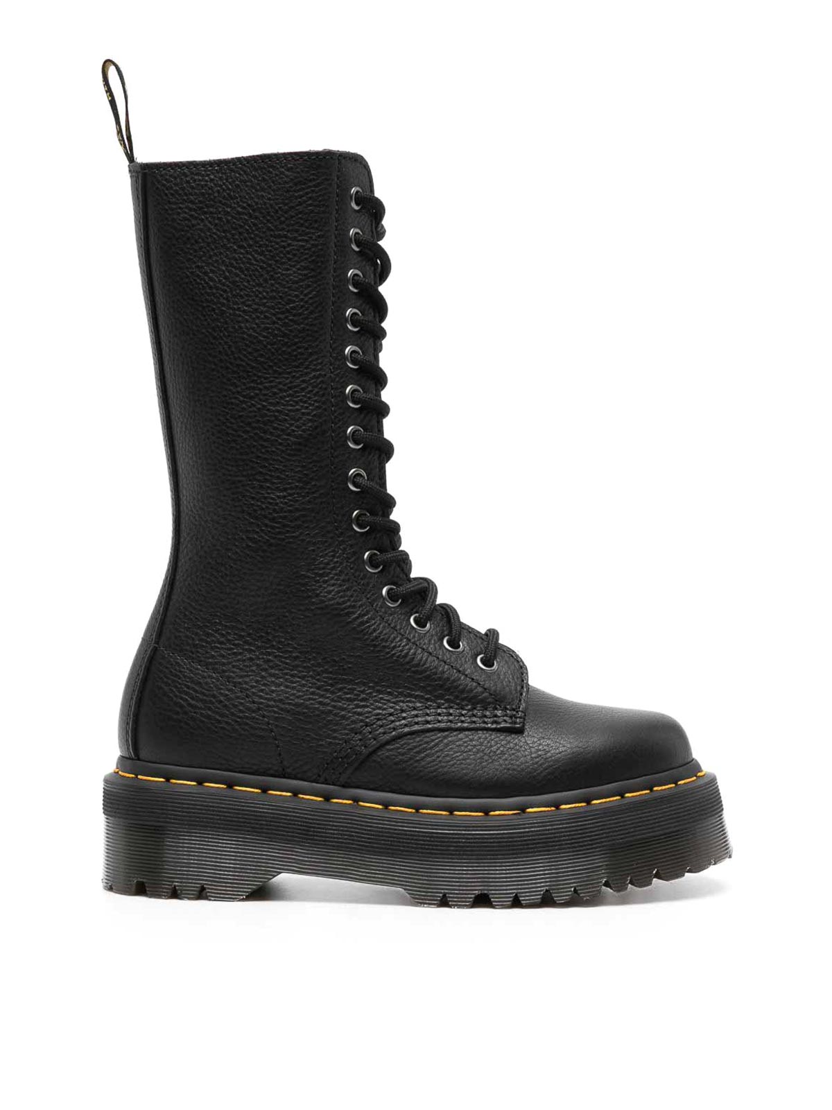 Dr. Martens 1b99 Lace-up Boots In Black Pisa Leather In Black