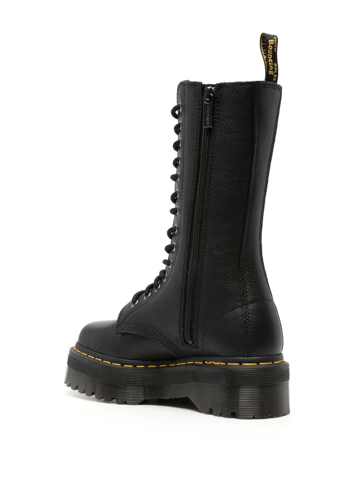 Dr. Martens 1b99 Lace-up Boots In Black Pisa Leather In Black