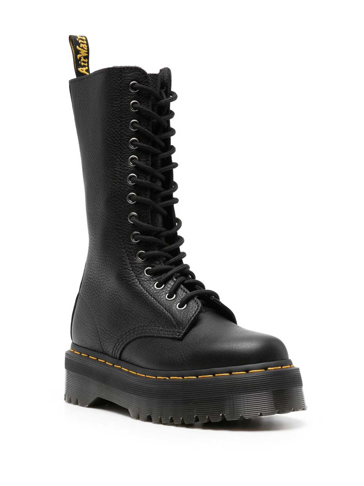 Dr. Martens 1b99 Lace-up Boots In Black Pisa Leather In Black