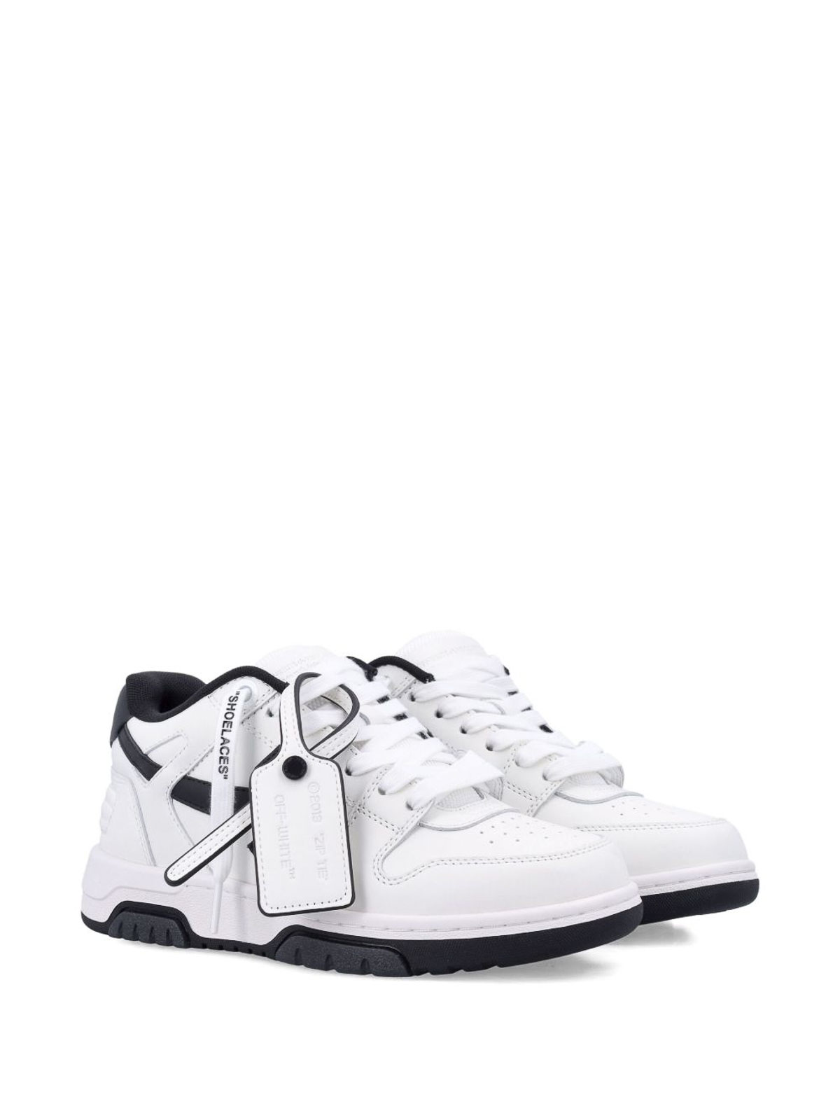 Off-white Low-top Sneakers With Contrast Accents In Multi