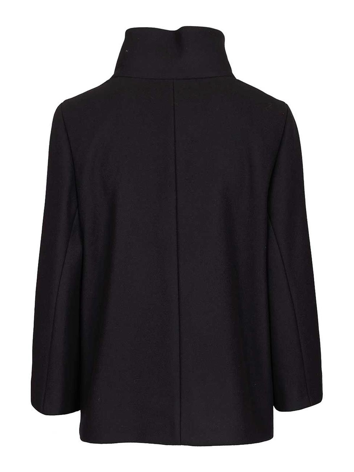 Fay Wool Cape In Black
