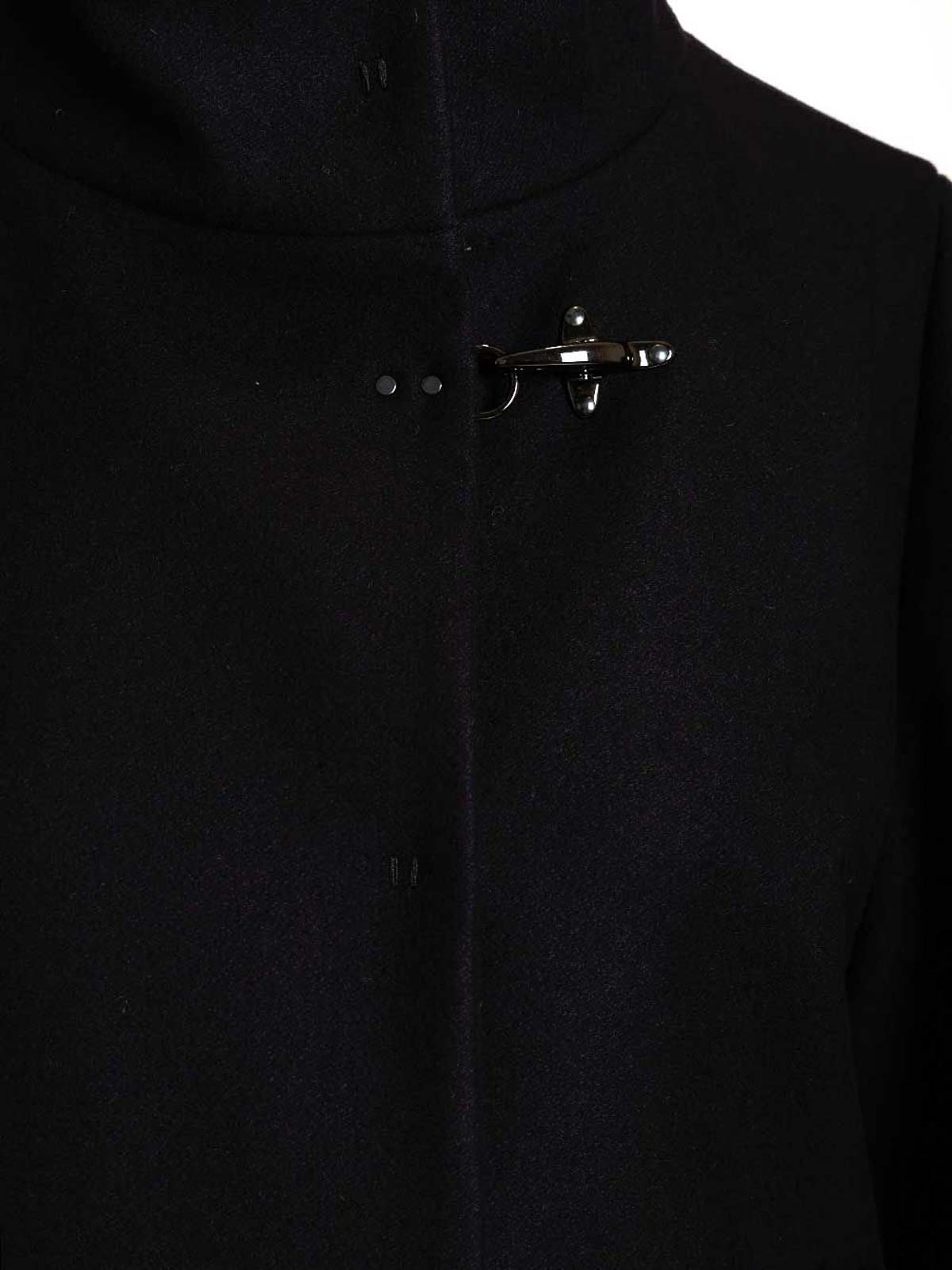 Fay Wool Cape In Black