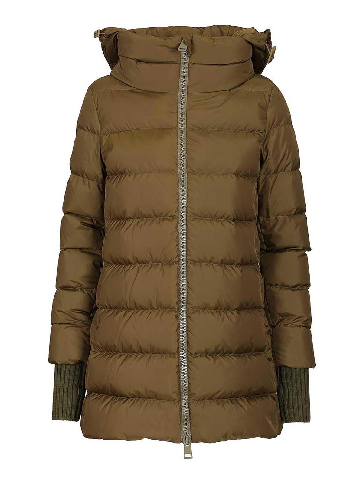 Herno A-shape Down Jacket In Green