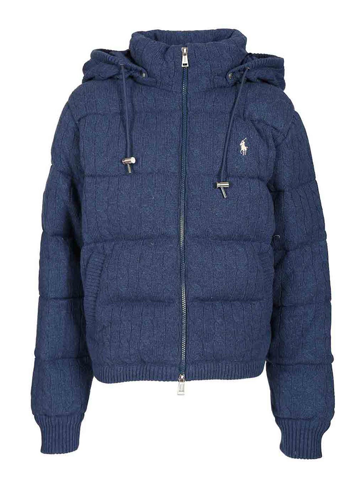 Polo Ralph Lauren Cashmere And Wool Down Jacket In Blue