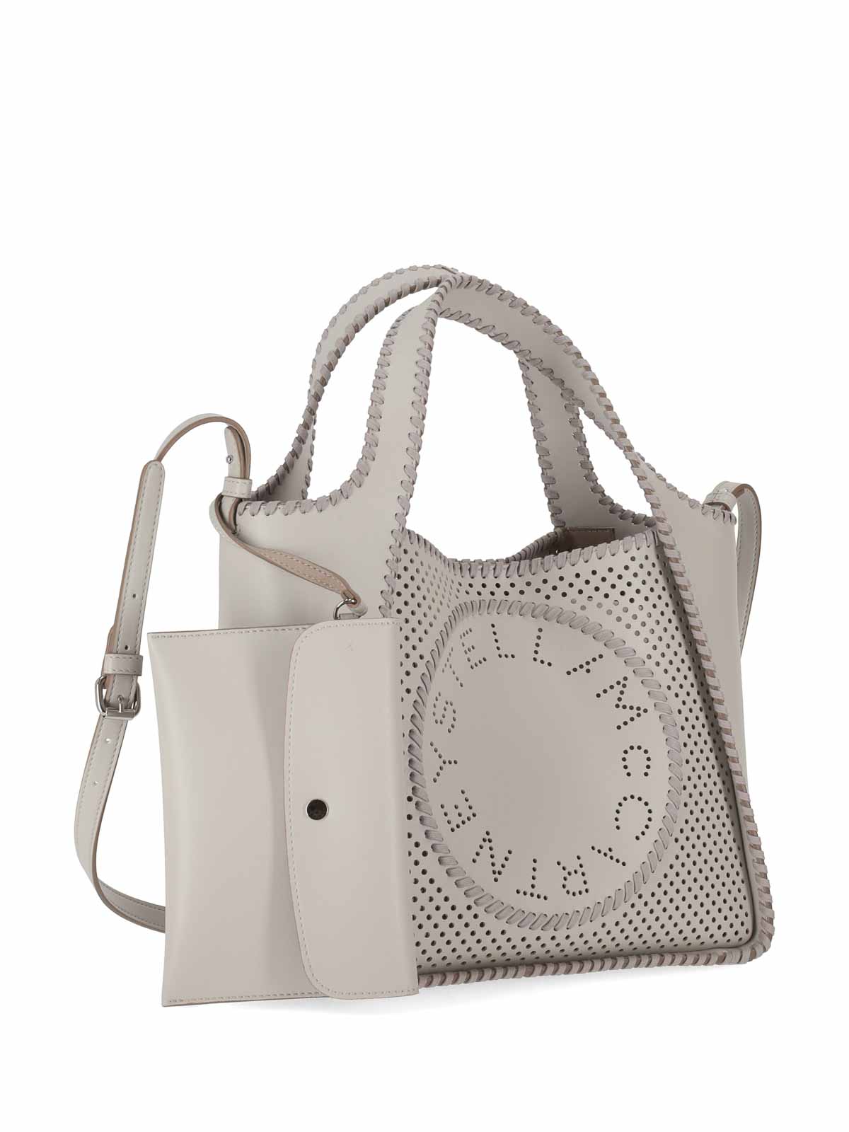 Stella Mccartney Crossbody Bag Perforated Eco Alter Mat In Brown