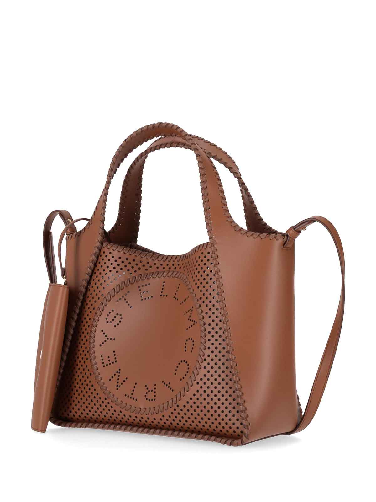 Stella Mccartney Crossbody Bag Perforated Eco Alter Mat In Brown