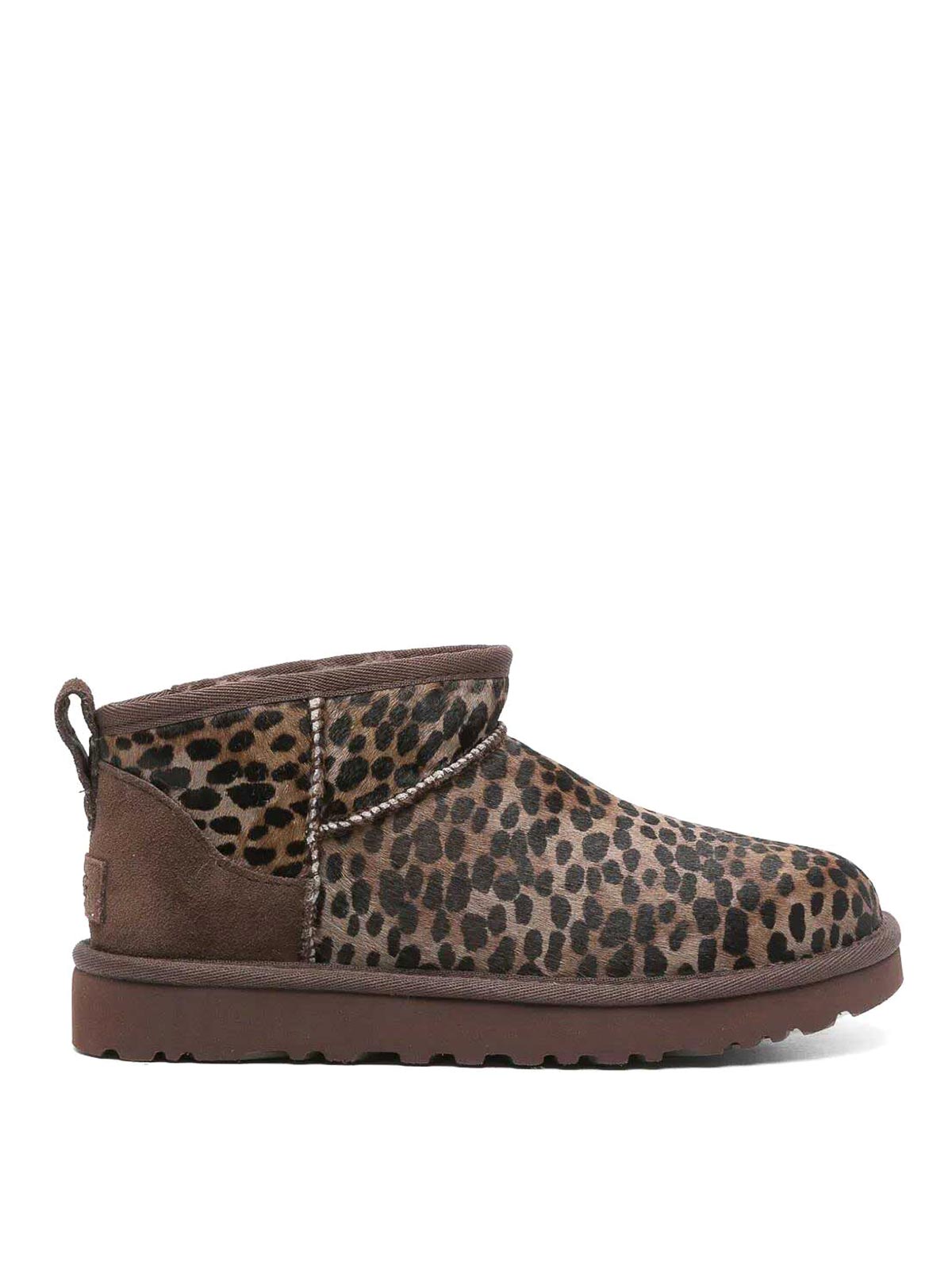 Ugg Pony Hair Ultra Mini Capian Ankle Boots In Brown