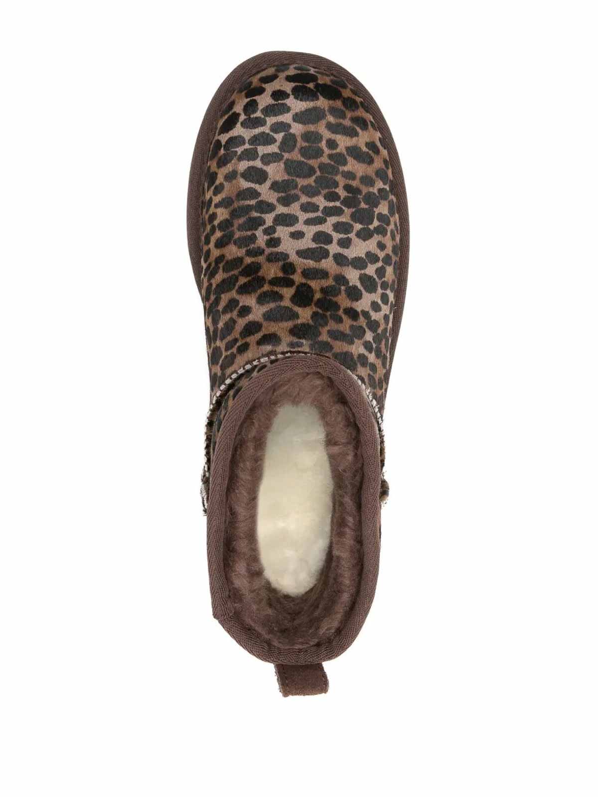 Ugg Pony Hair Ultra Mini Capian Ankle Boots In Brown