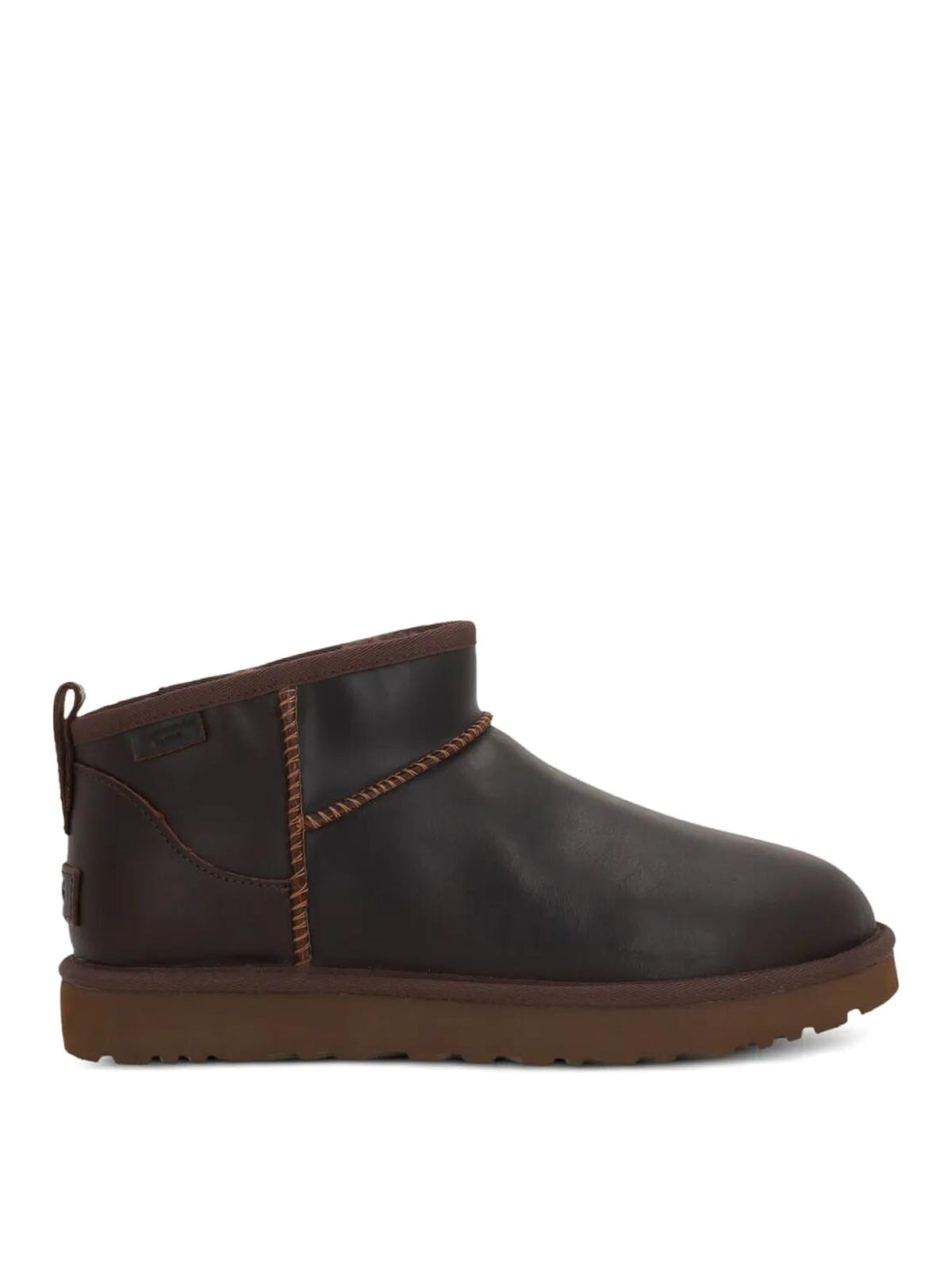 Ugg Classic Ultra Mini Leather Regenerated Boots In Brown