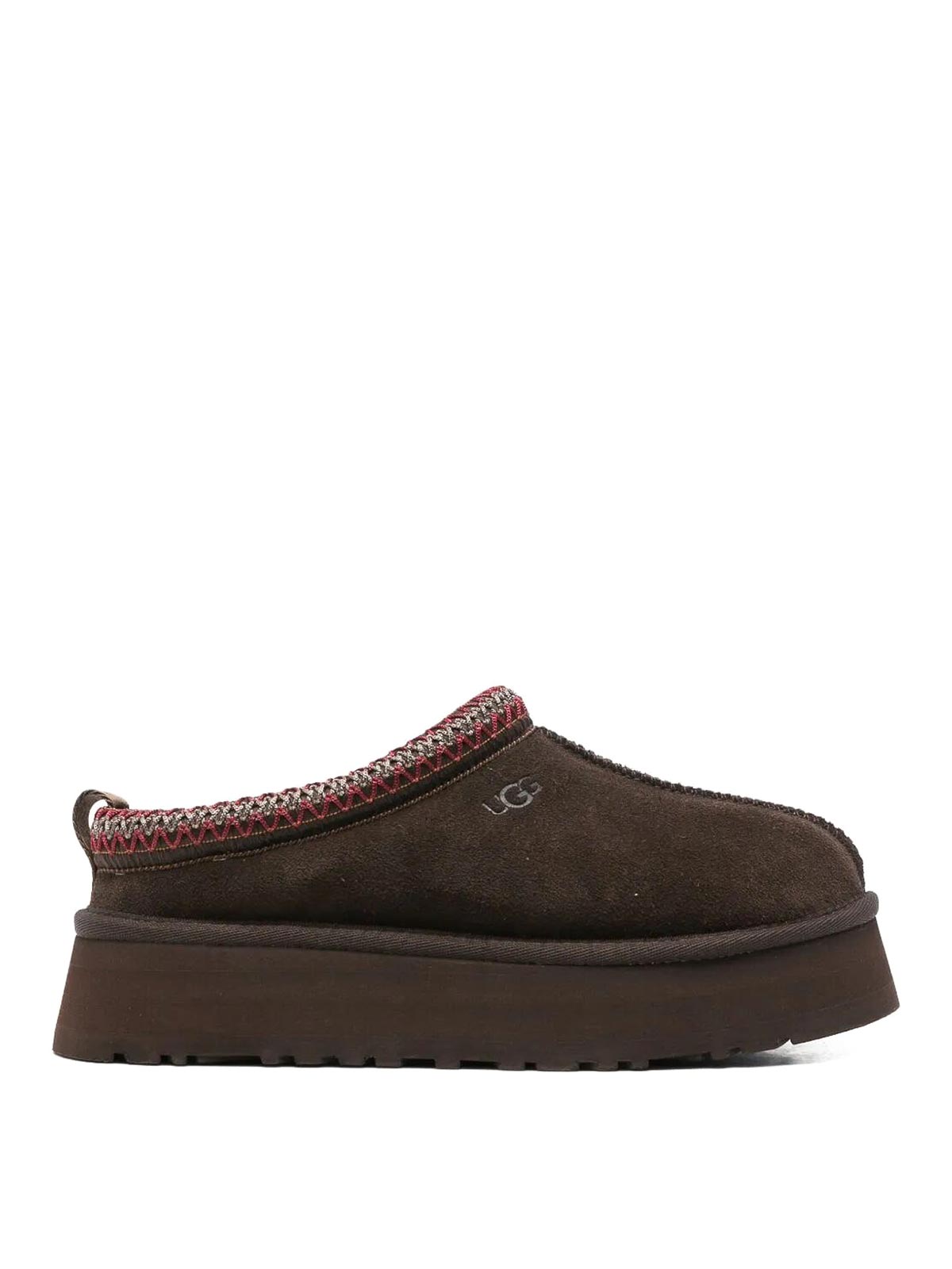 Ugg Tazz Ii Embroidered Shearling Slippers In Gray