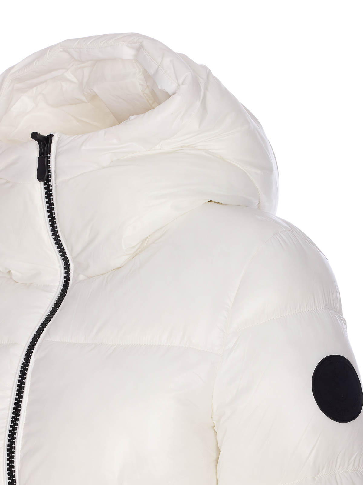 Save The Duck Hooded Puffer Jacket In White