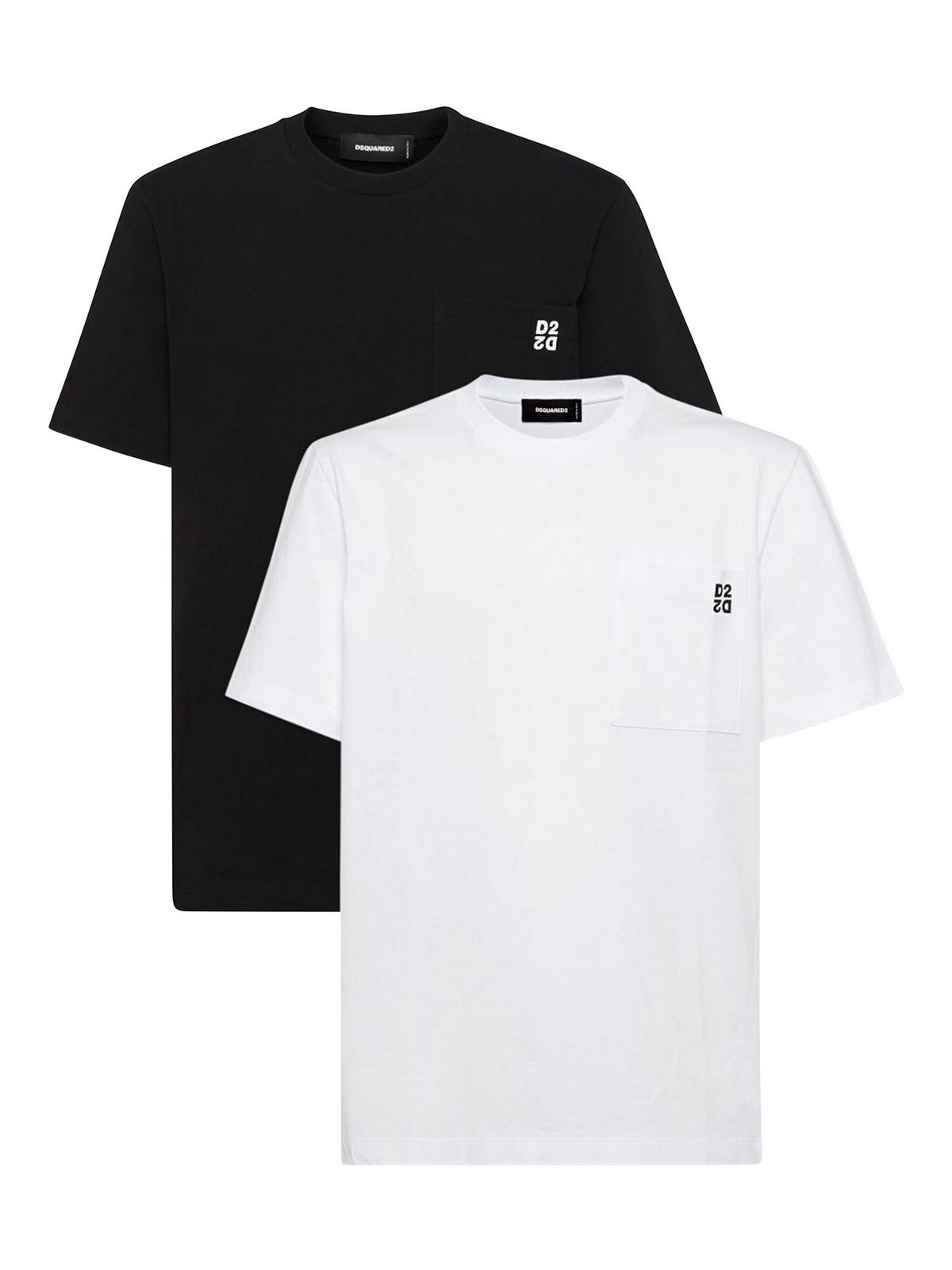 Dsquared2 Pocket T-shirt (pack Oh Two) In Multi