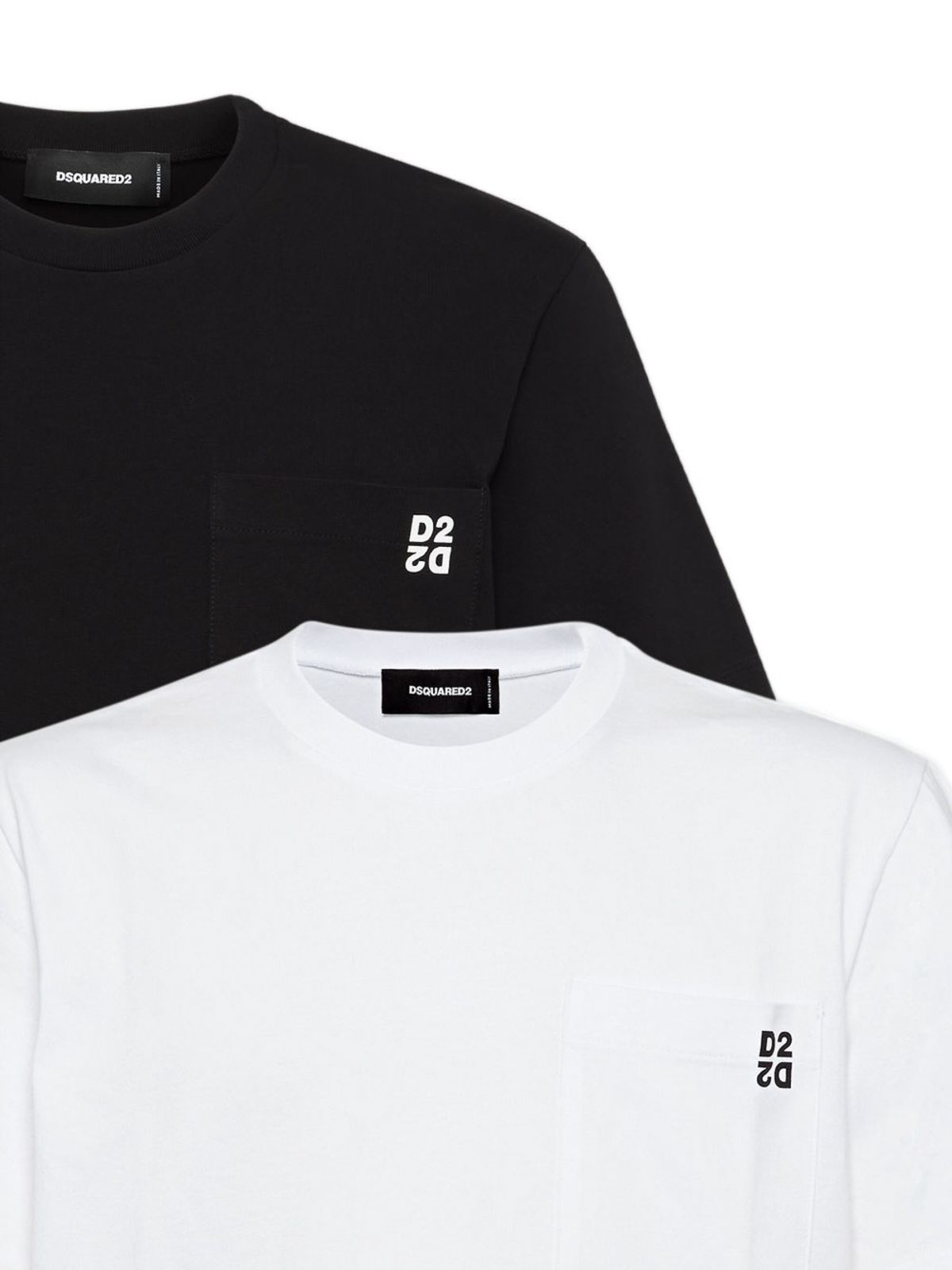 Dsquared2 Pocket T-shirt (pack Oh Two) In Multi