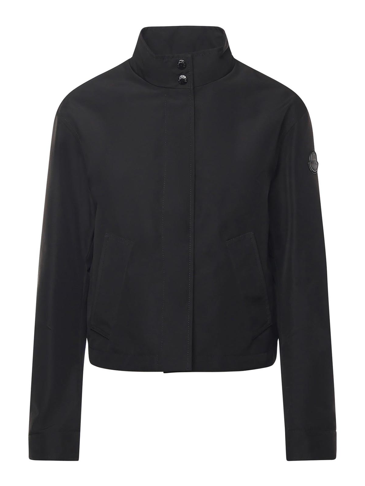 Moncler Short Down Jacket In Black