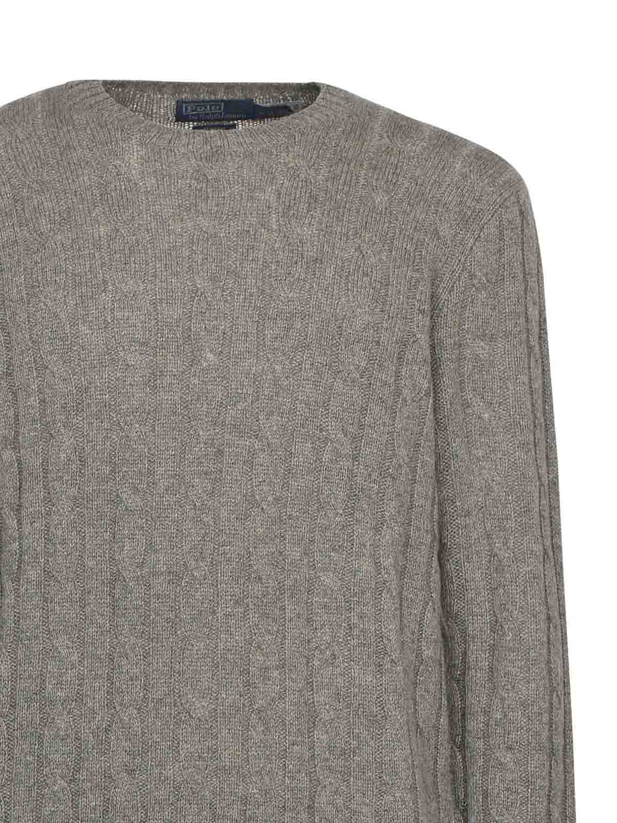 Polo Ralph Lauren Cable-knit Cashmere Sweater In Gray