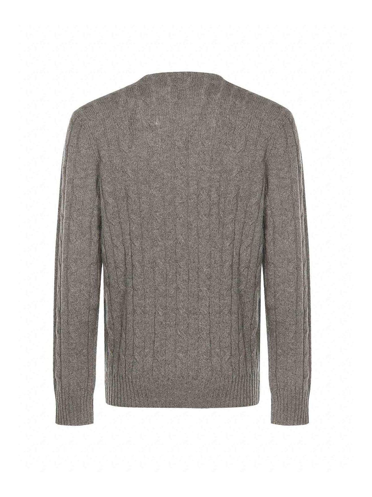 Polo Ralph Lauren Cable-knit Cashmere Sweater In Gray