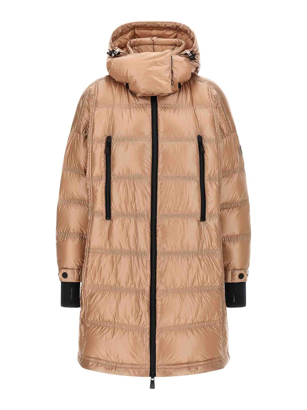 Moncler Down Jacket In Nude