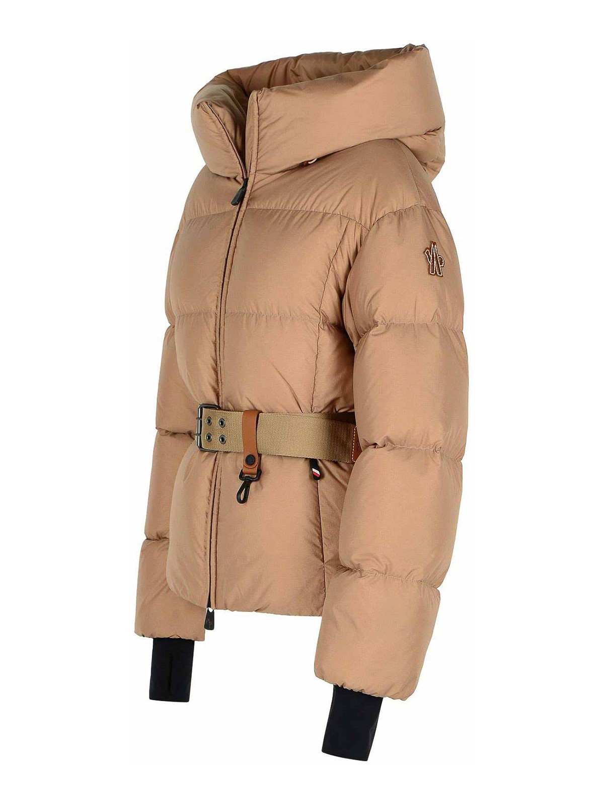 Moncler Nisene Beige Polyamide Down Jacket In Neutral