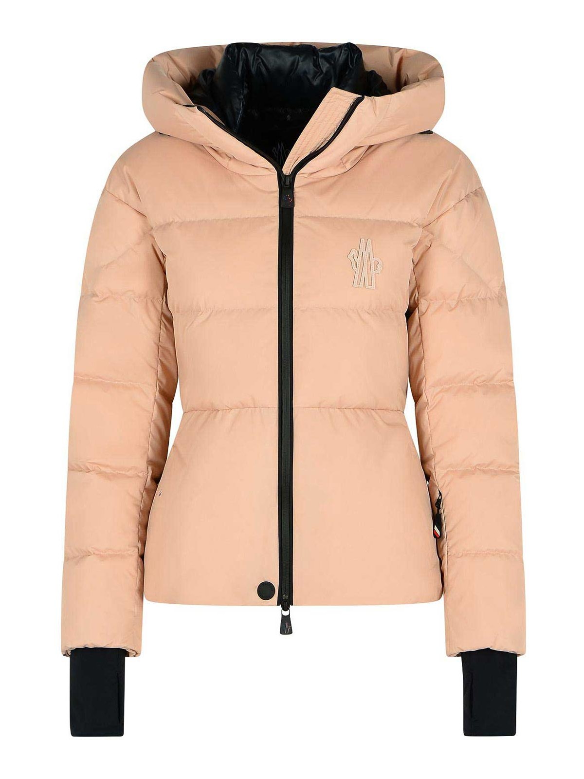 Moncler Hooded Ski Down Jacket In Pink