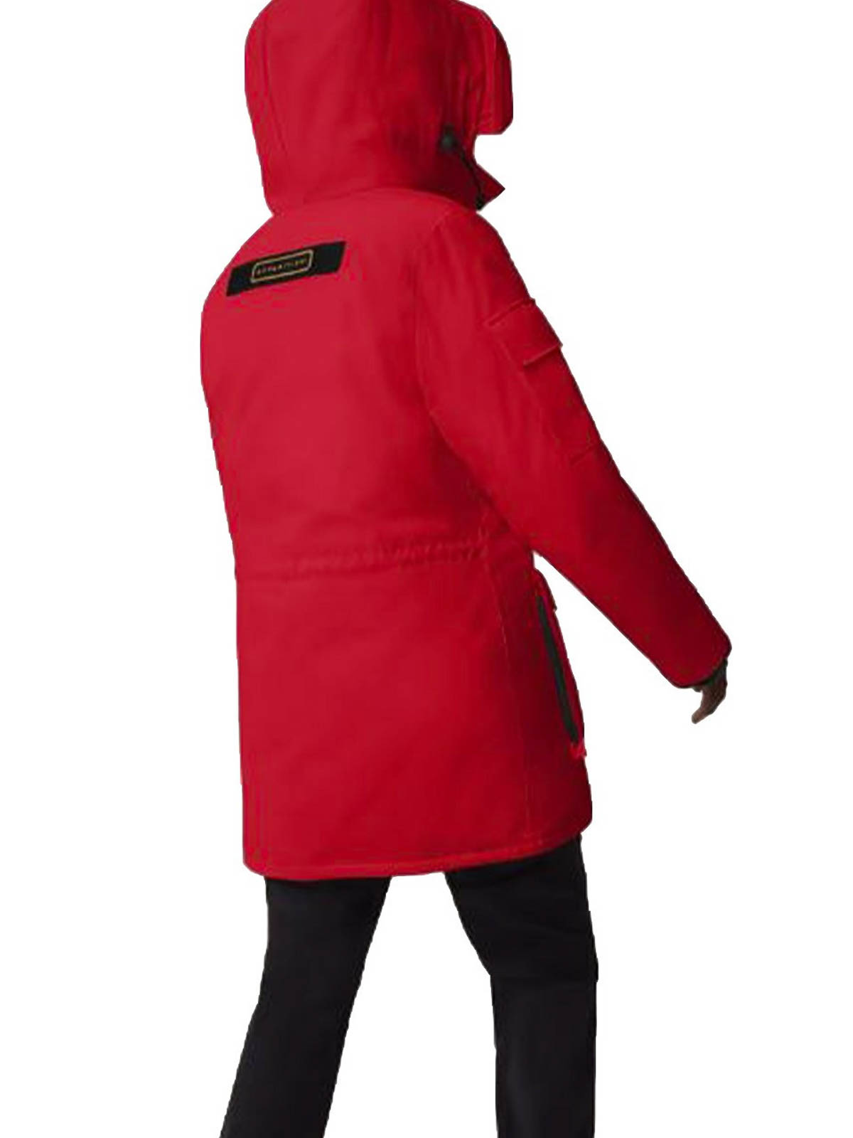 Canada Goose Hooded Jackets With Front Pockets And Adjustable Cuffs In Red