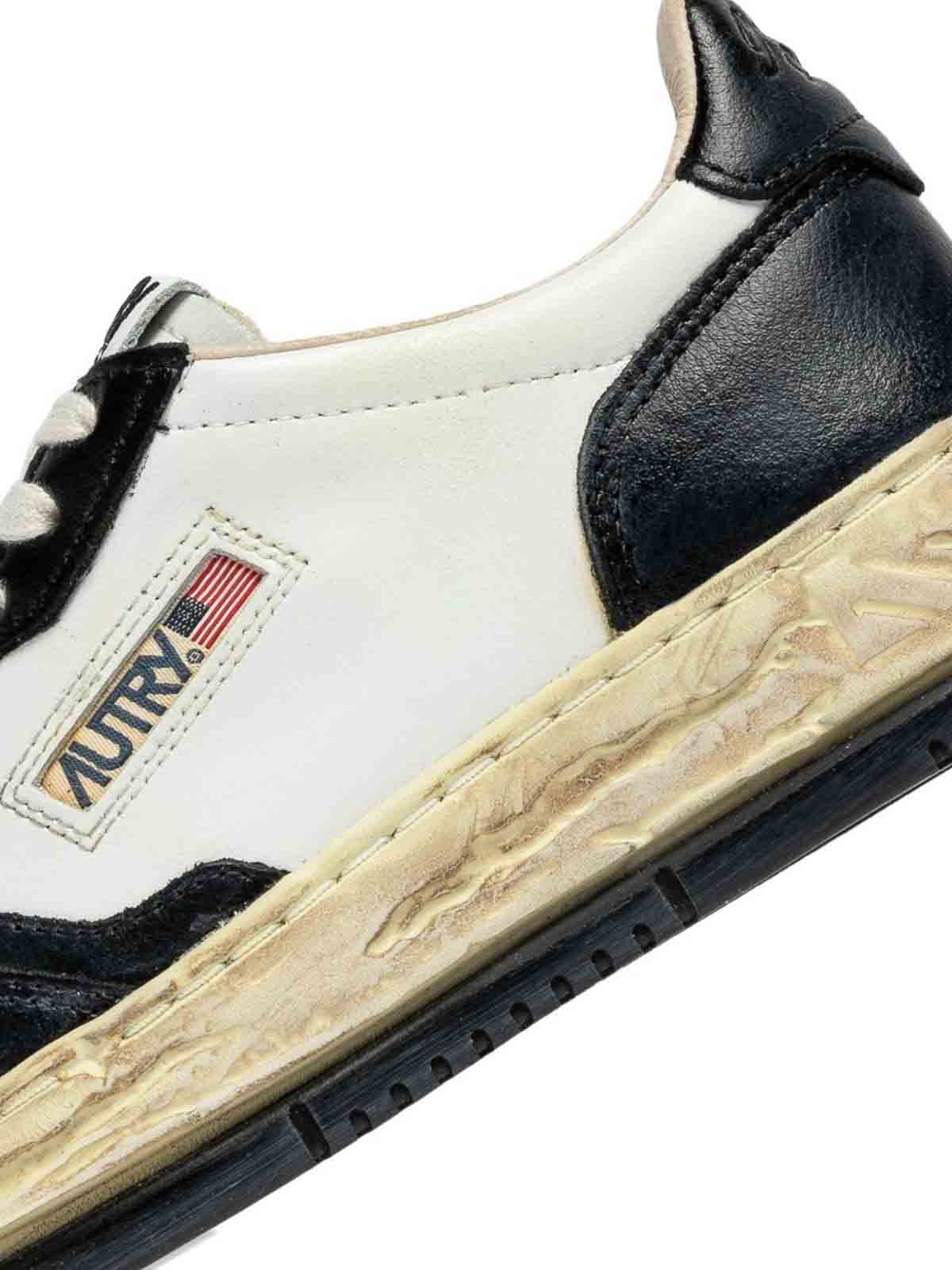 Autry Sneakers With Plateau And Leather Panels In Multi