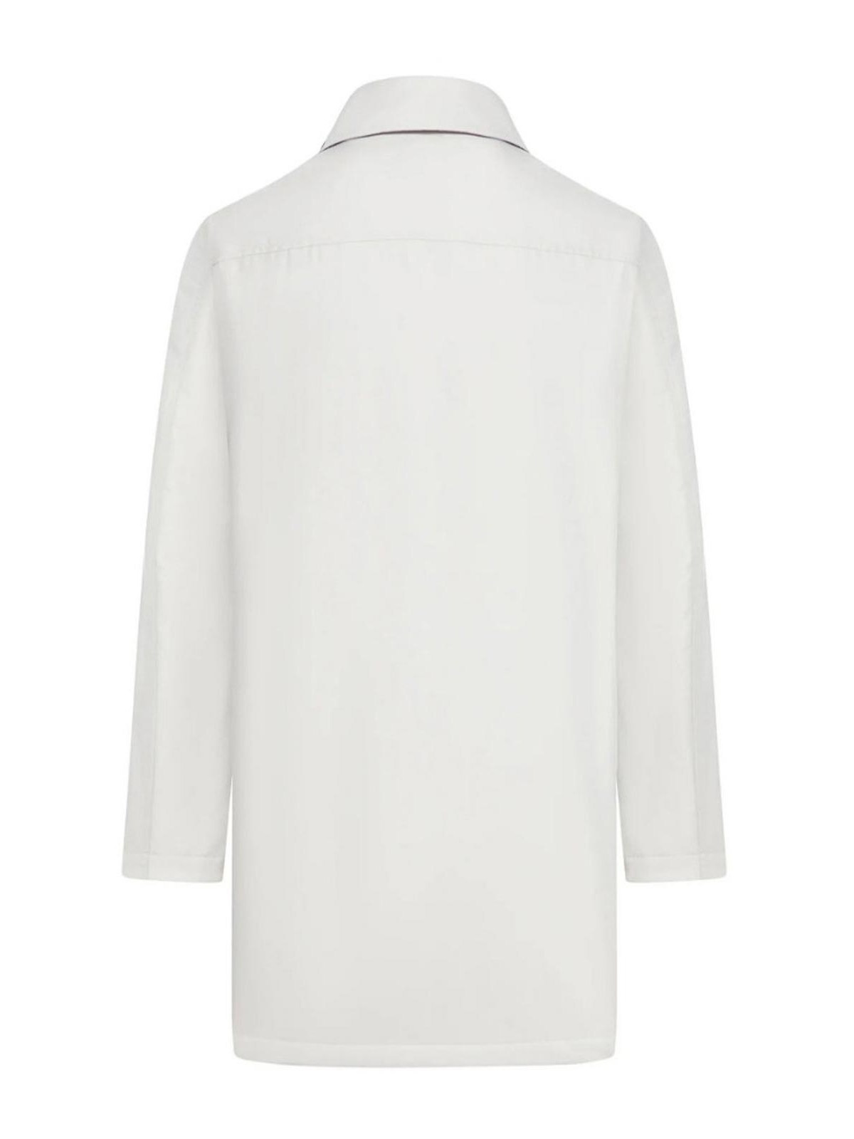 Fay Waterproof Jacket Long White Man In Gray