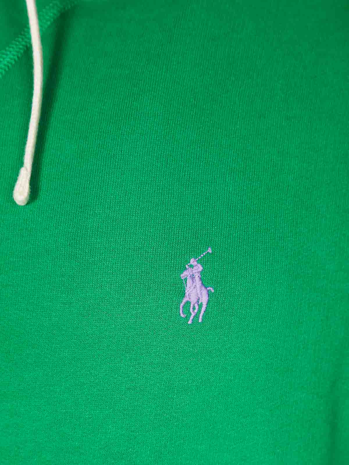 Polo Ralph Lauren Lspohood Sweatshirt With Hood In Green
