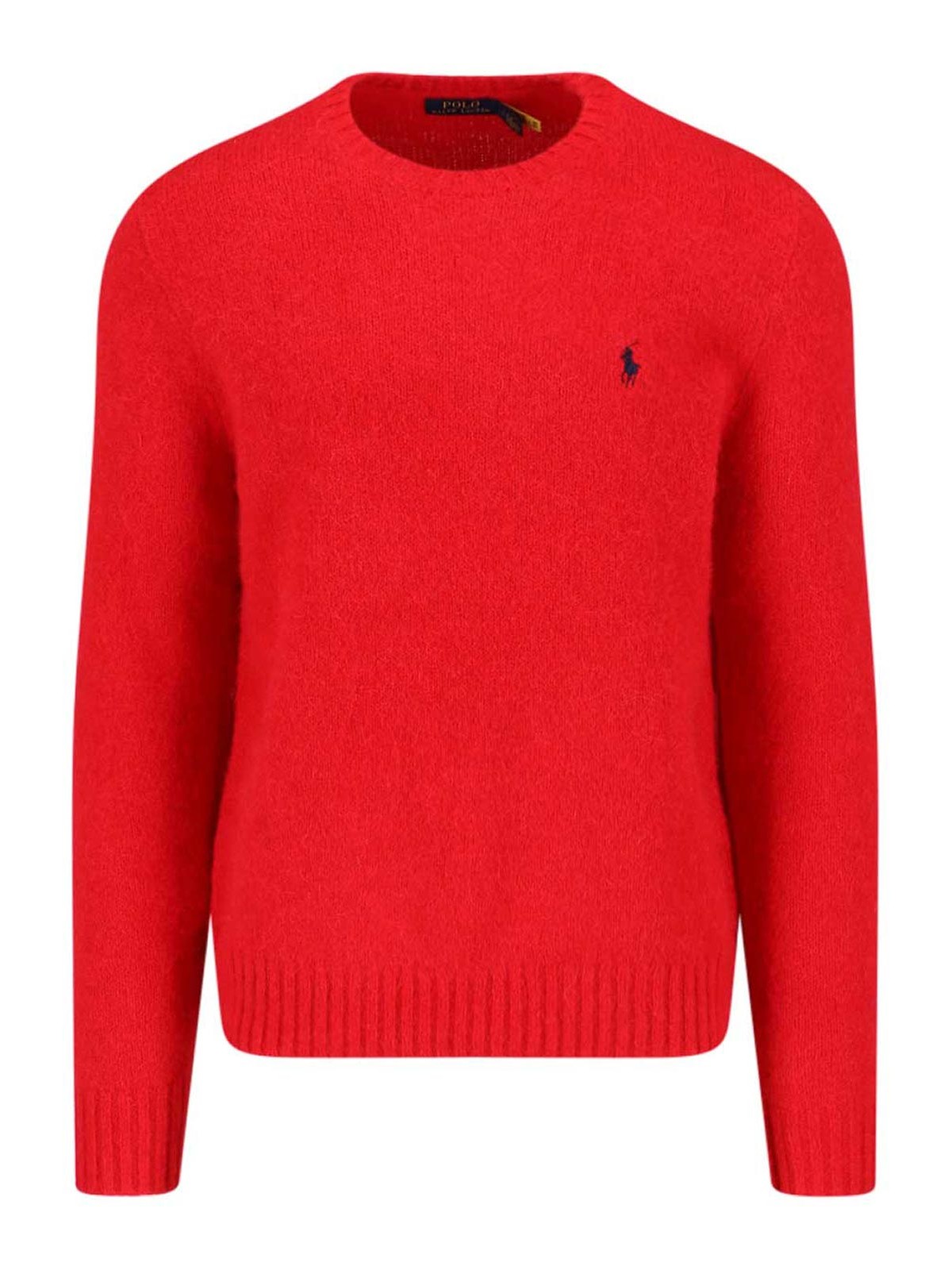 Polo Ralph Lauren Mens Crewneck Logo-embroidered Wool And Alpaca-blend Jumper Rl 2000 Red Xl In Red