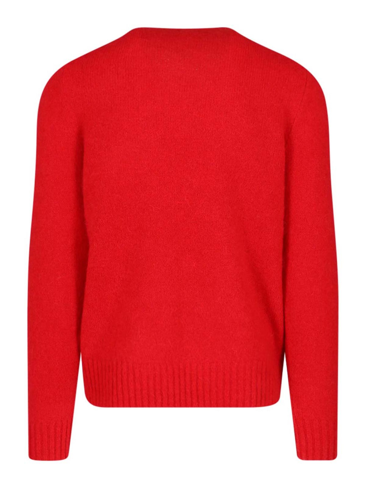 Polo Ralph Lauren Mens Crewneck Logo-embroidered Wool And Alpaca-blend Jumper Rl 2000 Red Xl In Red