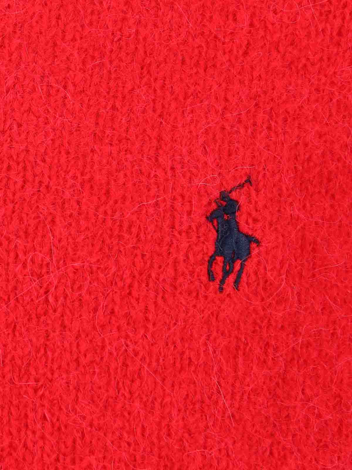 Polo Ralph Lauren Mens Crewneck Logo-embroidered Wool And Alpaca-blend Jumper Rl 2000 Red Xl In Red