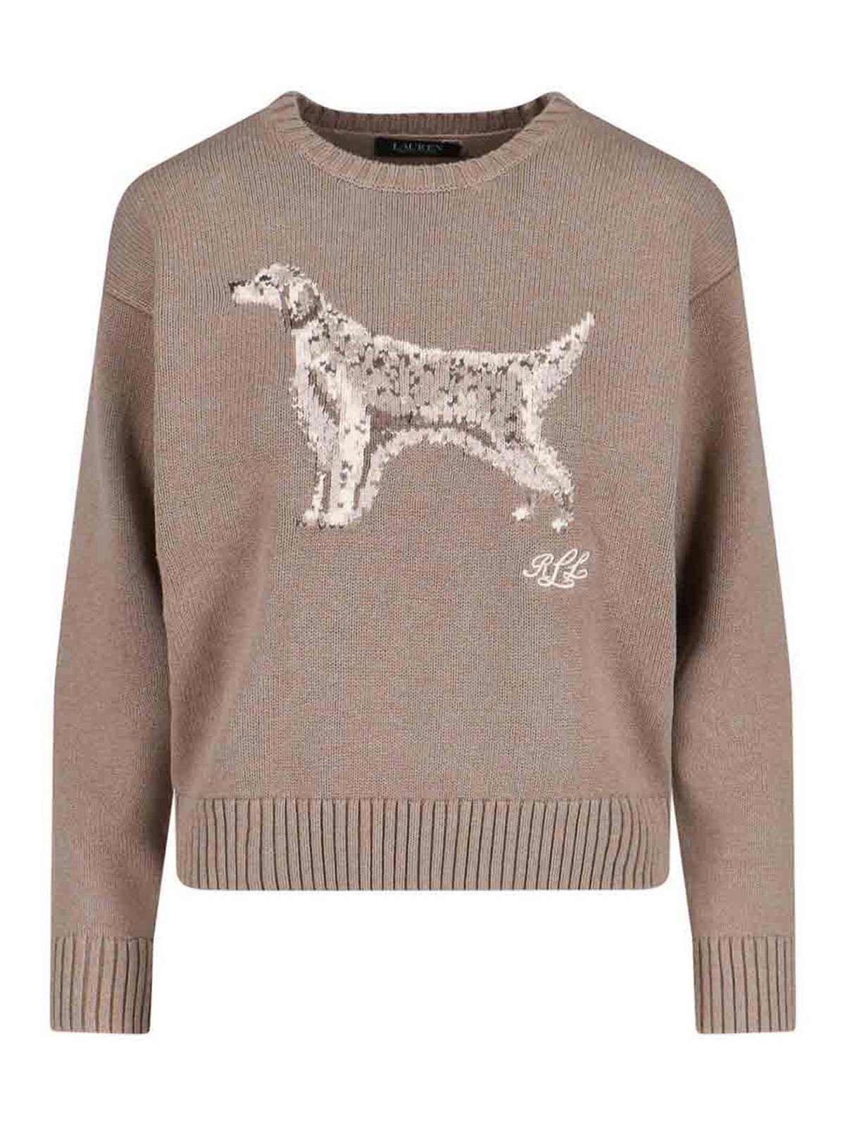 Ralph Lauren Intrised Sweater In Neutral
