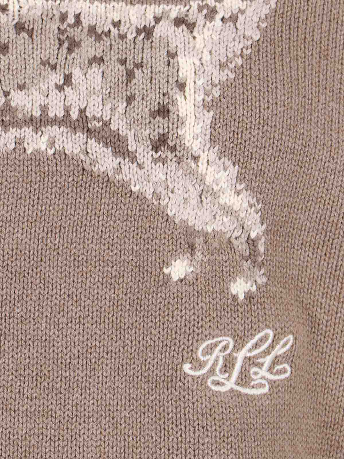 Ralph Lauren Intrised Sweater In Neutral